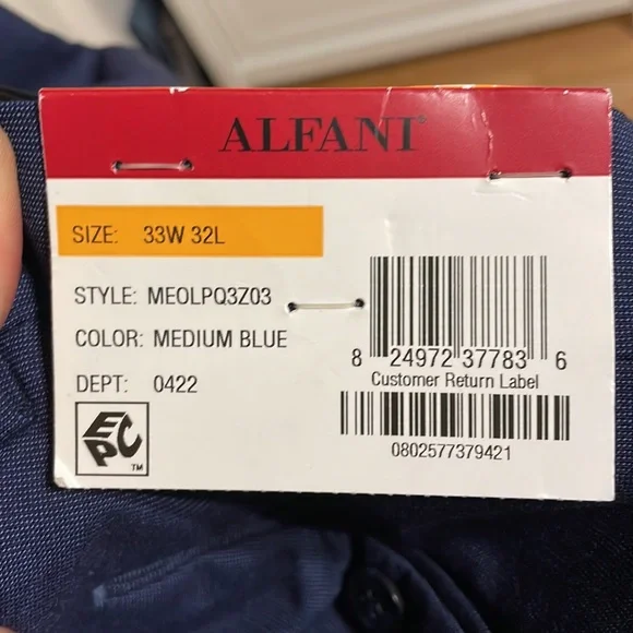 Mens 2 piece alfani suit brand new